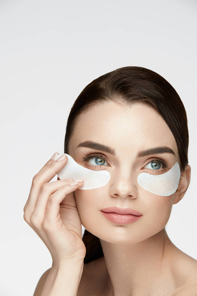 Woman Beauty Face With Mask Under Eyes - Photo, image