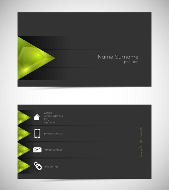 business card template - Vektör, Görsel