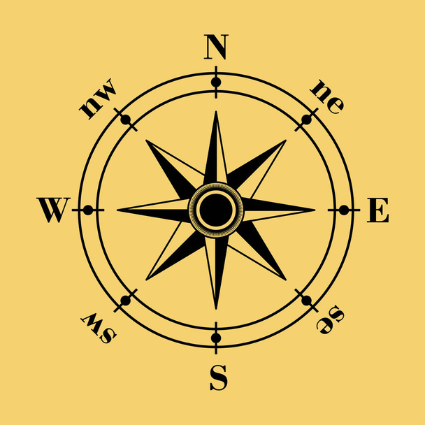 Wind rose compass  vector symbol.Compass Icon  design element - Vector, Image