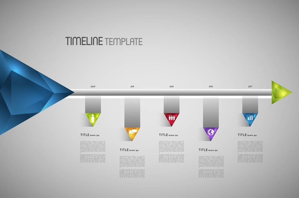 Modello di timeline infografica
 - Vettoriali, immagini
