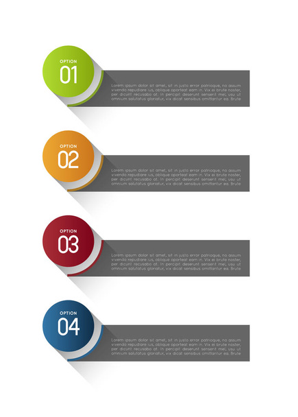 long shadow option banners template - Vettoriali, immagini