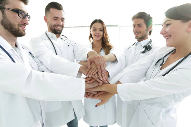group of medical interns shows their unity - Foto, Bild
