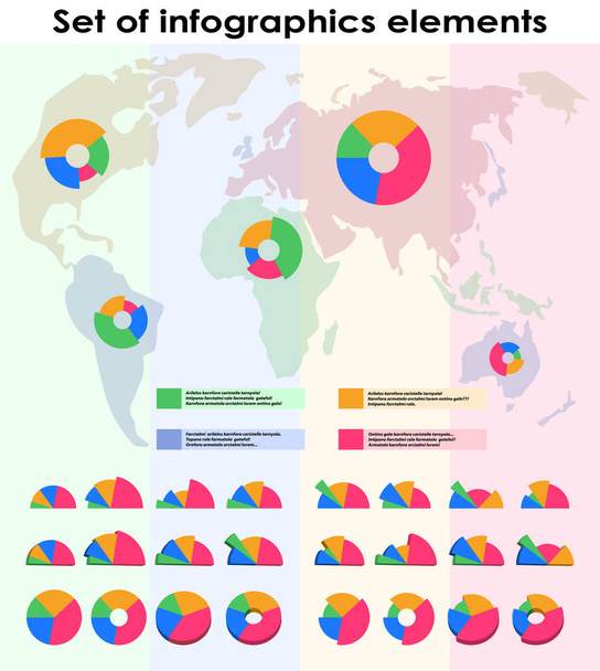Set of different elements of Infographic - Вектор, зображення