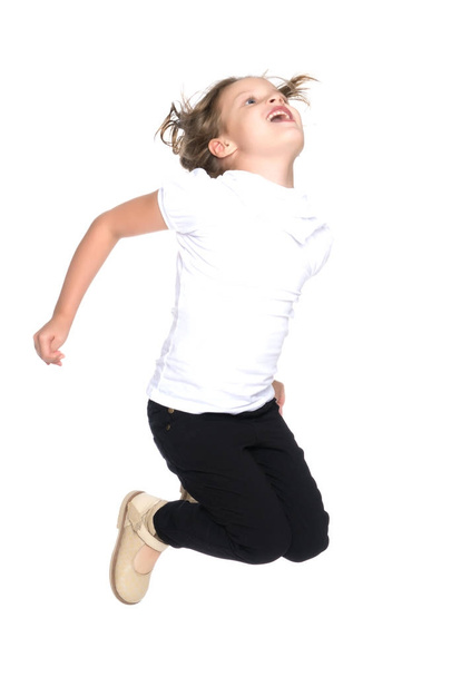 Little girl is jumping. - Valokuva, kuva