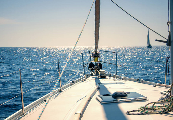 Yachting on sail boa - Фото, изображение