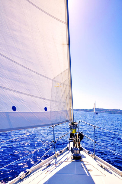 Yachting on sail boa - Fotoğraf, Görsel