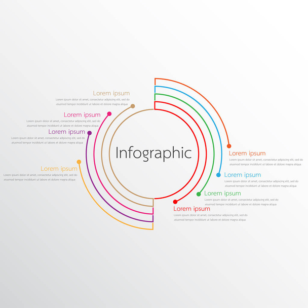 Vector infographic templates used for detailed reports. All 8 topics. - Vector, imagen