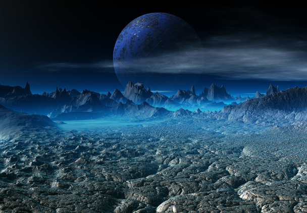 Rendu 3D d'une planète extraterrestre fantastique - Illustration 3D
 - Photo, image