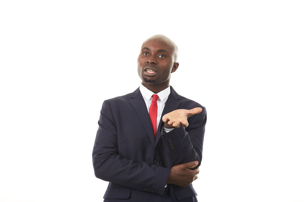 Emotional African businessman - Foto, Imagem