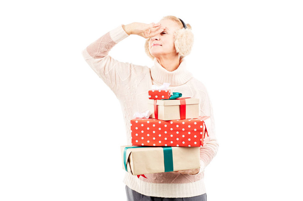 Granny with gifts - Photo, image