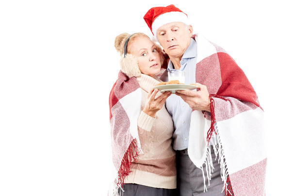 Senior couple on Christmas - Fotoğraf, Görsel