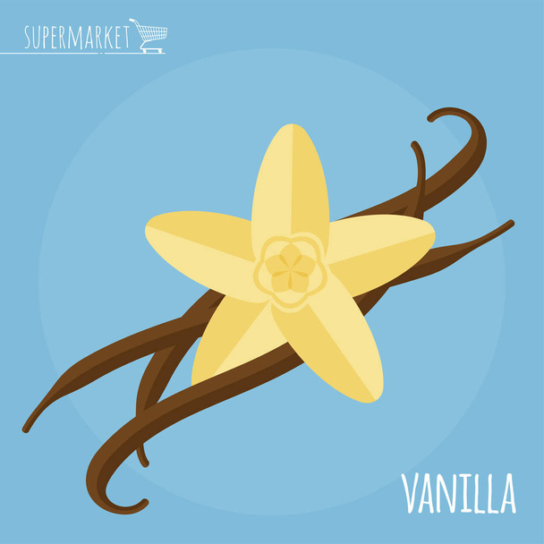 Icona vettoriale di design piatto vaniglia
 - Vettoriali, immagini