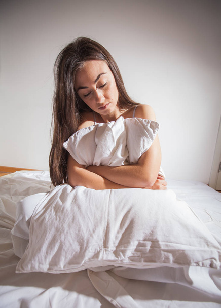 insomnia depressed woman - Foto, imagen