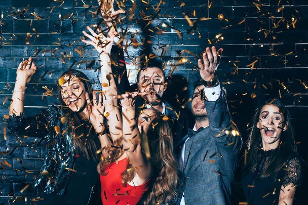 people dancing in confetti - Photo, Image