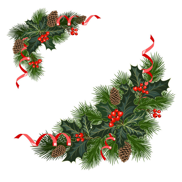 christmas holiday decorations - Vector, Image