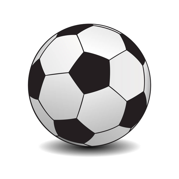 fotbalový míč na bílém pozadí - Vektor, obrázek