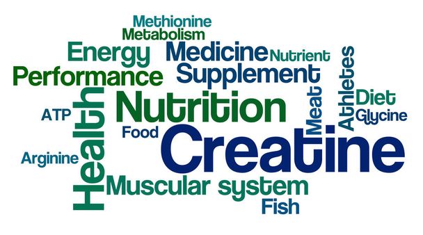 Word Cloud on a white background - Creatine - Photo, Image