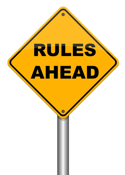 regras adiante estrada sinal ilustração design sobre um fundo branco vetor eps 10
 - Vetor, Imagem