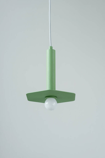 Metal hanging green lamp - Fotoğraf, Görsel