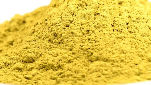 Moringa powder on a turn table - Footage, Video