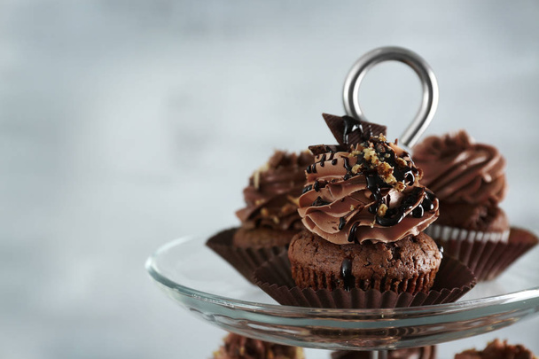 tasty chocolate cupcakes  - Фото, зображення