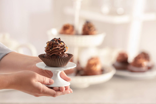  tasty chocolate cupcake - Фото, зображення