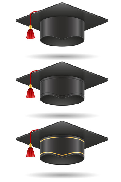学業卒業鏝板正方形キャップ ベクトル図 - ベクター画像