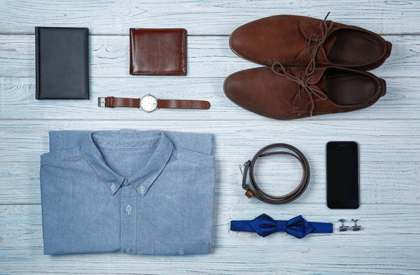 stylish male clothes and accessories  - Foto, Bild