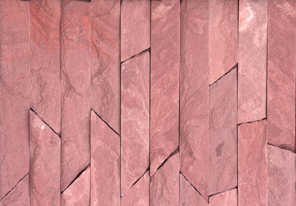 red Slate Stone Wall background Texture - Photo, Image