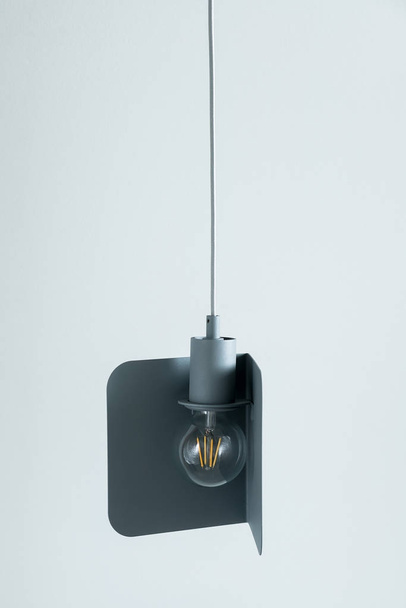 Hanging metal gray-blue edison lamp - Foto, Imagem