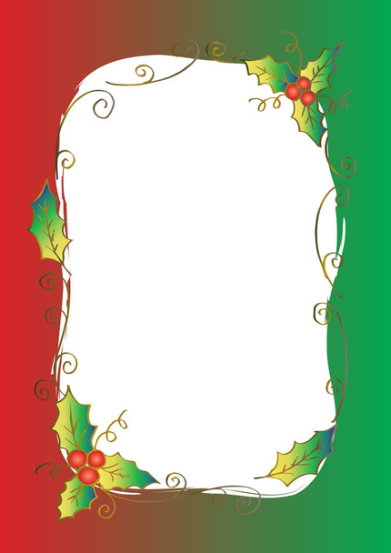 Floral frame Christmas background - Zdjęcie, obraz