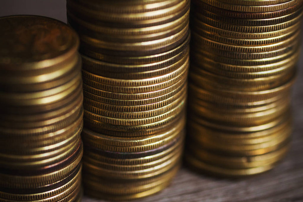 Close up of stack of coins, Money, Financial, Business Growth co - Foto, Imagem