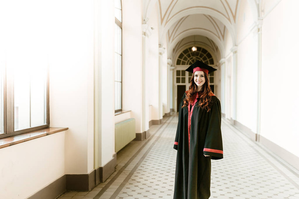 Portrait of graduating student girl  - Foto, afbeelding