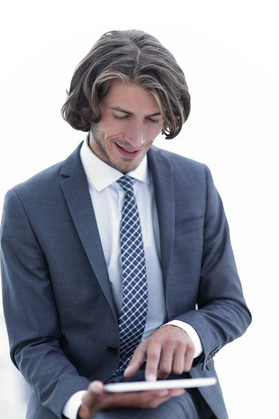 closeup .businessman with digital tablet - Φωτογραφία, εικόνα