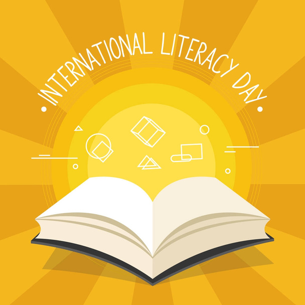 Vector illustration of a book for International Literacy Day. - Vector, Image