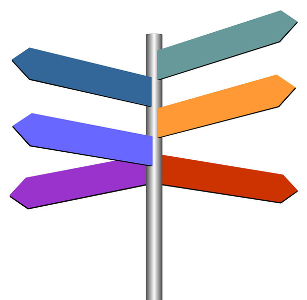 барвистий порожній дорожній знак для представлення бізнес-концепції вектор eps 10
 - Вектор, зображення