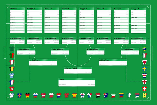 Menetrend Tournament Soccer 2018 a német - Fotó, kép