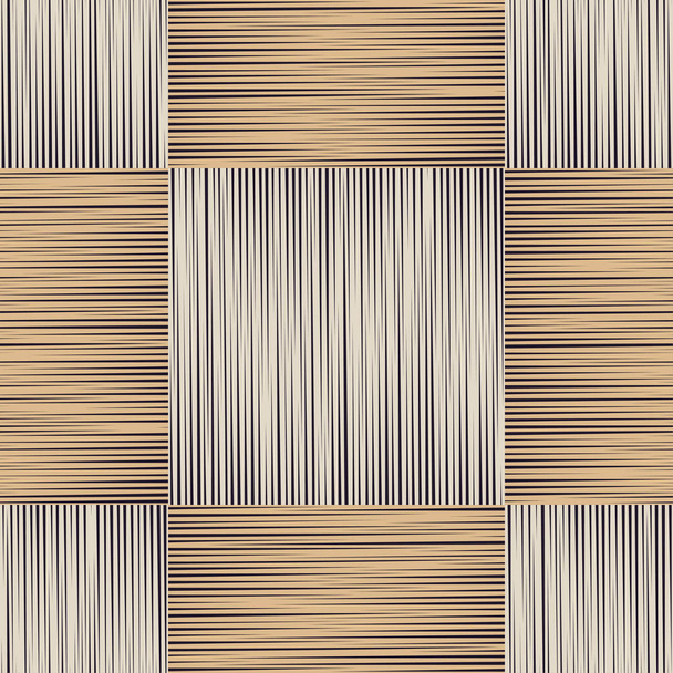 Naadloze geometrische patroon. Bruine vloer met houten textuur. Krabbel textuur. Textiel rapport. - Vector, afbeelding