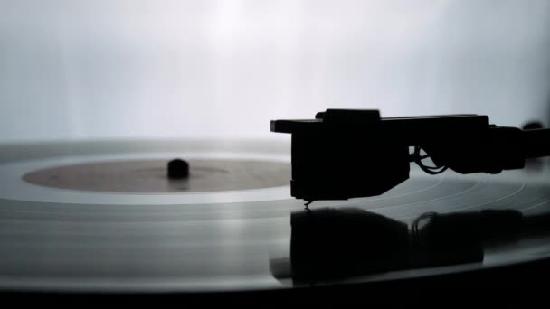 Spinning Record Player z Vintage Vinyl - Materiał filmowy, wideo
