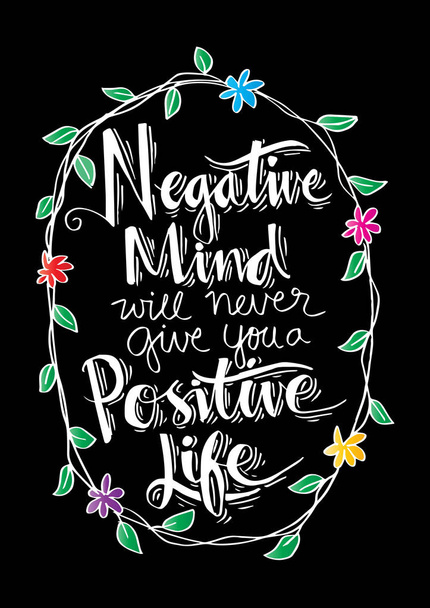 Negative Mind Will Never Give You A Positive Life - Photo, Image