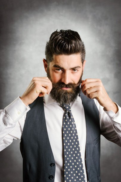młody biznesmen z brodą - Zdjęcie, obraz