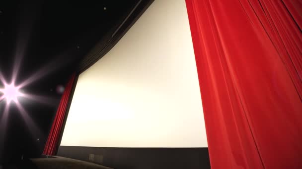 Kino - perspektivische Aufnahme eines sich schließenden Vorhangs - Filmmaterial, Video