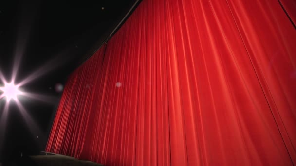 Ouverture du rideau dans un cinéma moderne - vue en perspective dans un cinéma
 - Séquence, vidéo