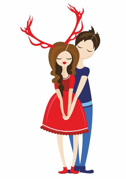 day of all lovers, new year, christmas, fire, love - Vector, Image