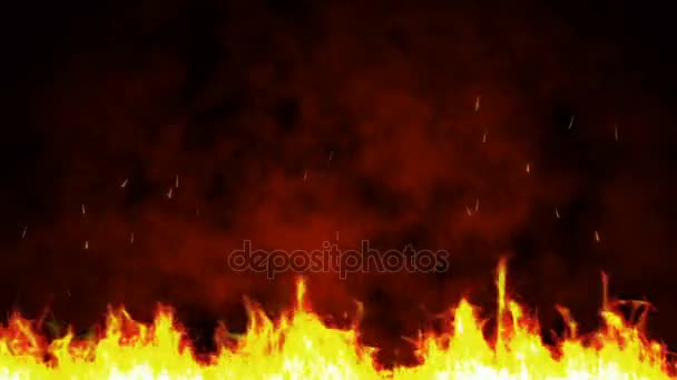 Υπόβαθρο του φωτιά μόρια για Hallowen - Πλάνα, βίντεο