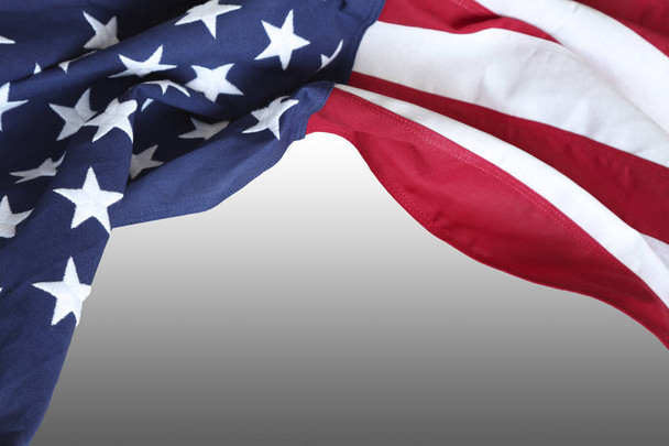 USA flag on grey - Foto, Imagem