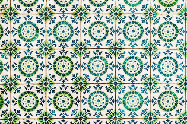 Hermoso patrón de textura de pared de cerámica en Lisboa, Portugal
 - Foto, Imagen