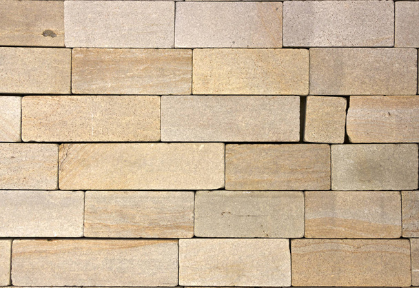 Stone wall texture, travertine tiles facing - Фото, зображення