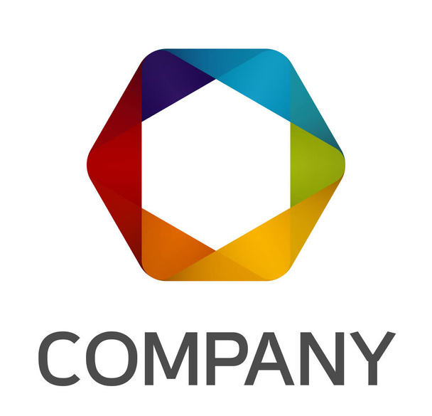 Bir modern şirket veya başlangıç için bir renkli logo şablonu tasarım - Fotoğraf, Görsel