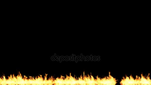 Fuego encendido aislado sobre fondo negro
 - Metraje, vídeo